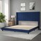 Flash Furniture Navy Velvet King Platform Bed with Headboard YK-1079-NAVY-K-GG - alternate 4